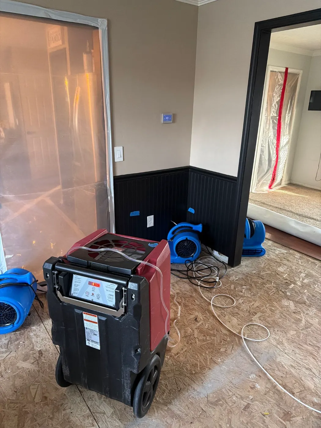 Water damage restoration by Westport Water Restoration near Edinburgh, IN